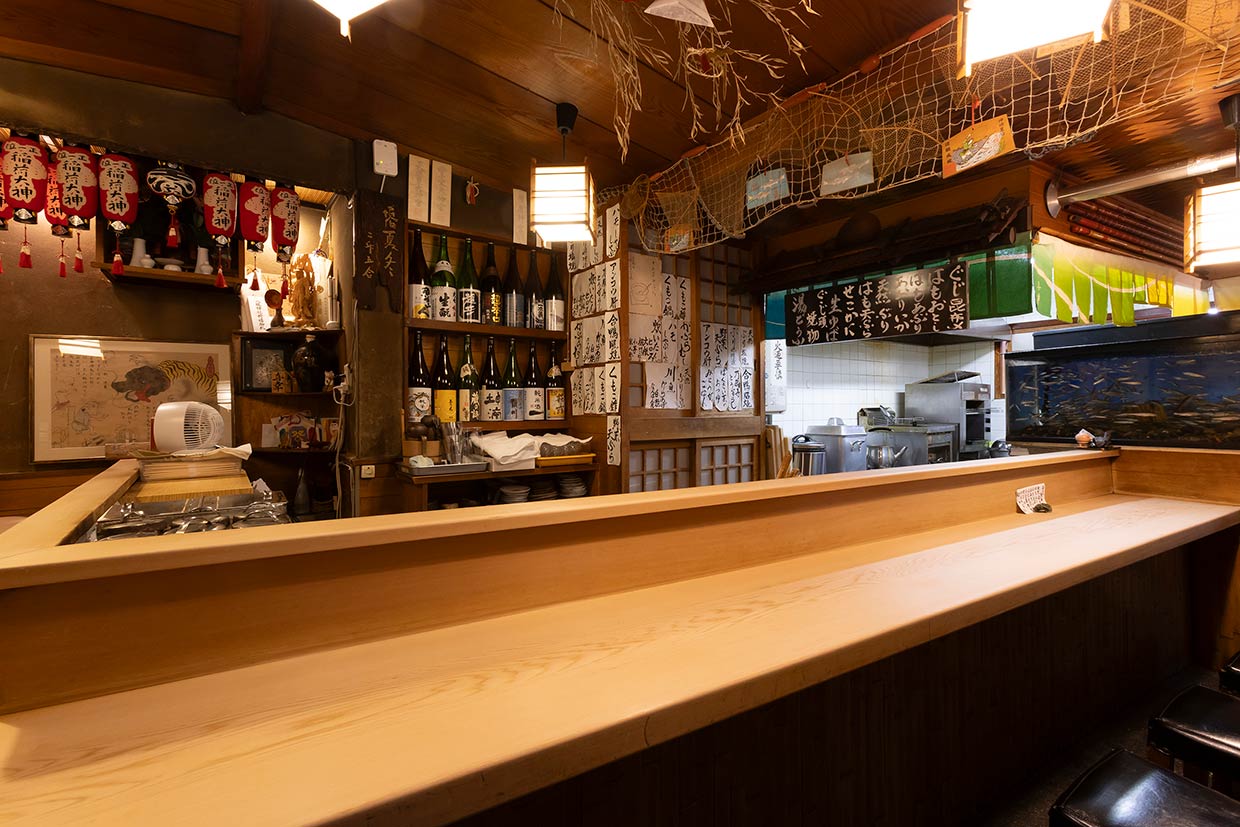 京都・河原町「喜幸」店内