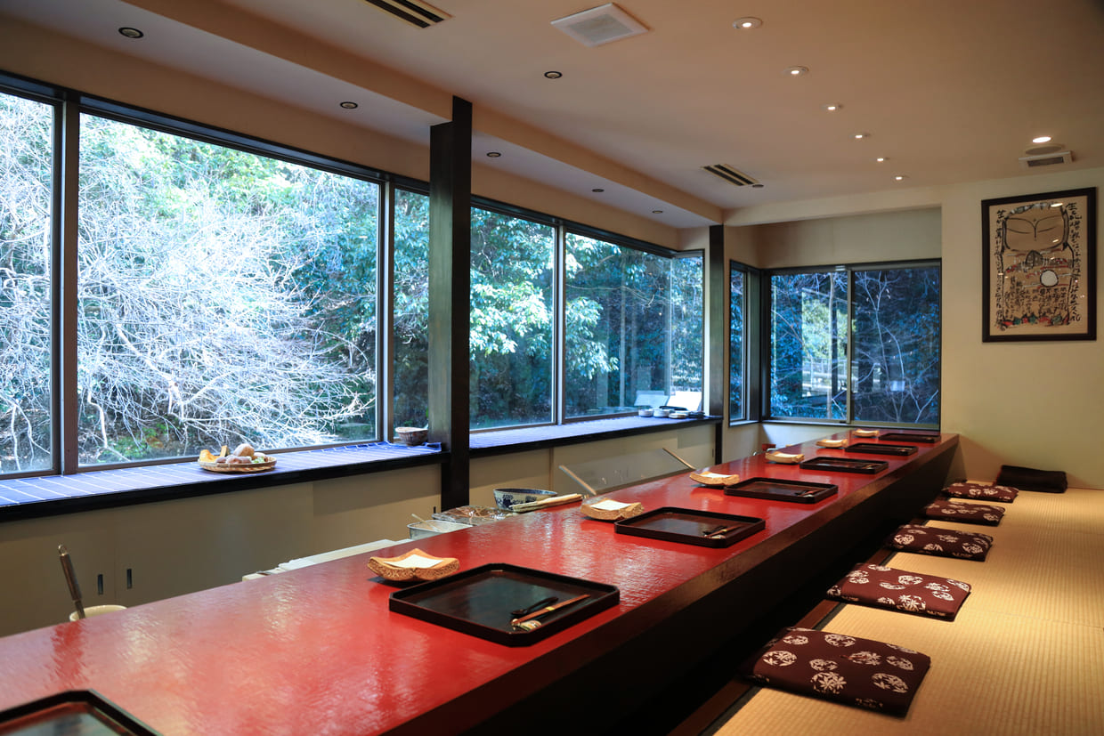 大阪・箕面『天麩羅うえの』カウンター席