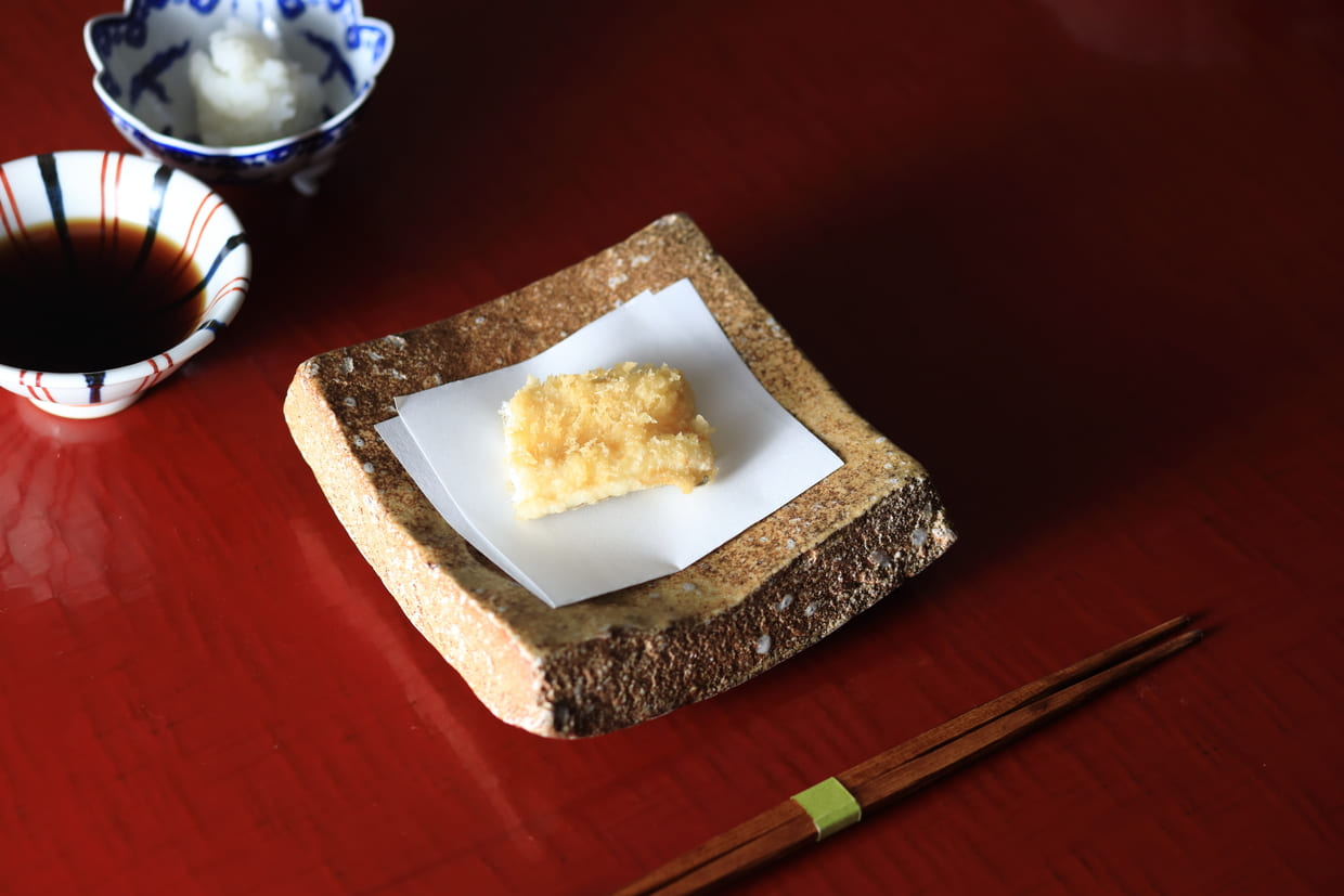 大阪・箕面『天麩羅うえの』穴子の天ぷら