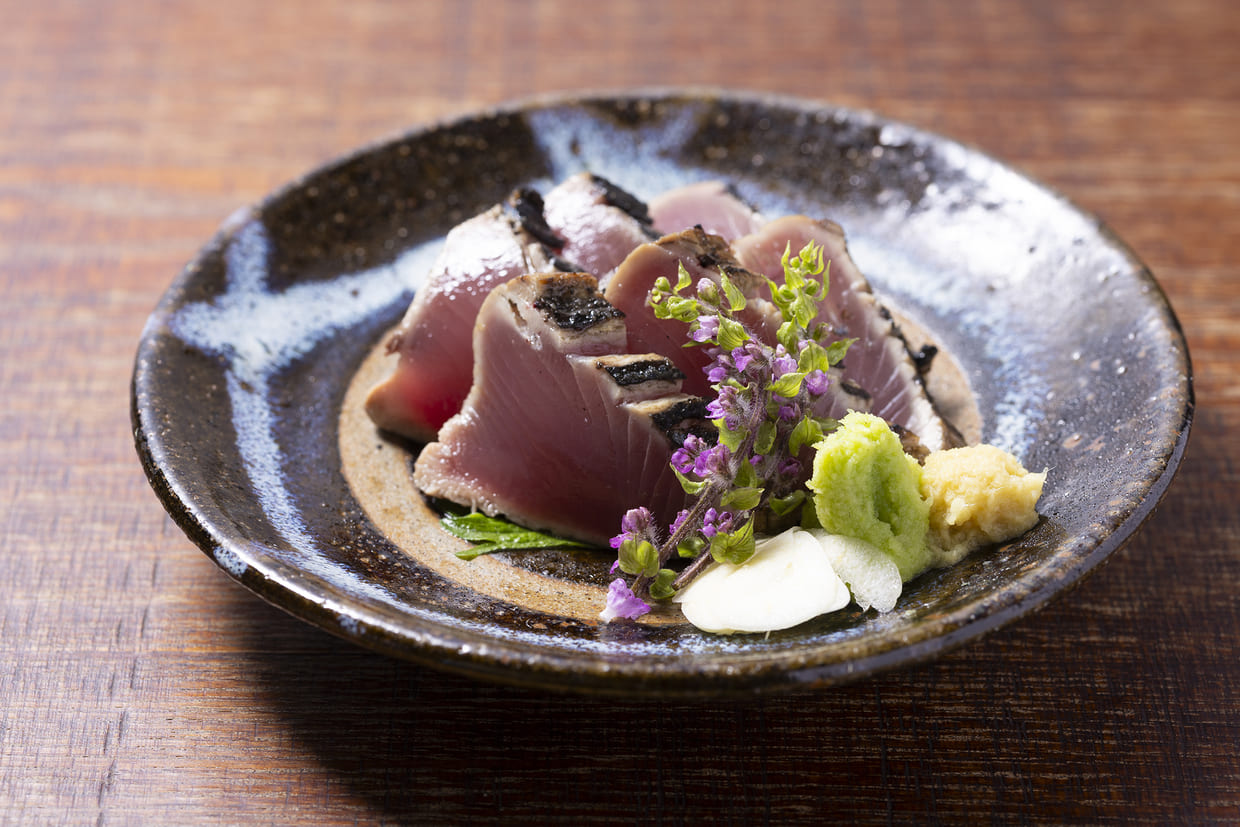 大阪『番屋　燁』藁焼き