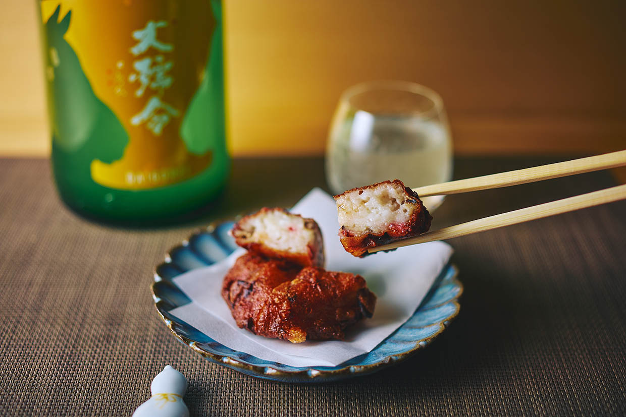 『鮨と酒 ことほぎ』の自家製ふわふわさつま揚げ