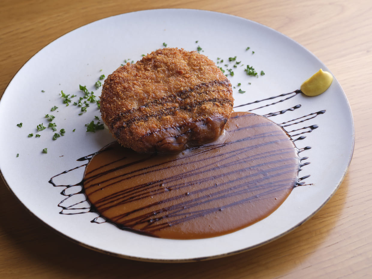 京都・二条城『リストランテ野呂』リストランテ野呂のメンチカツ デミグラスバルサミコで