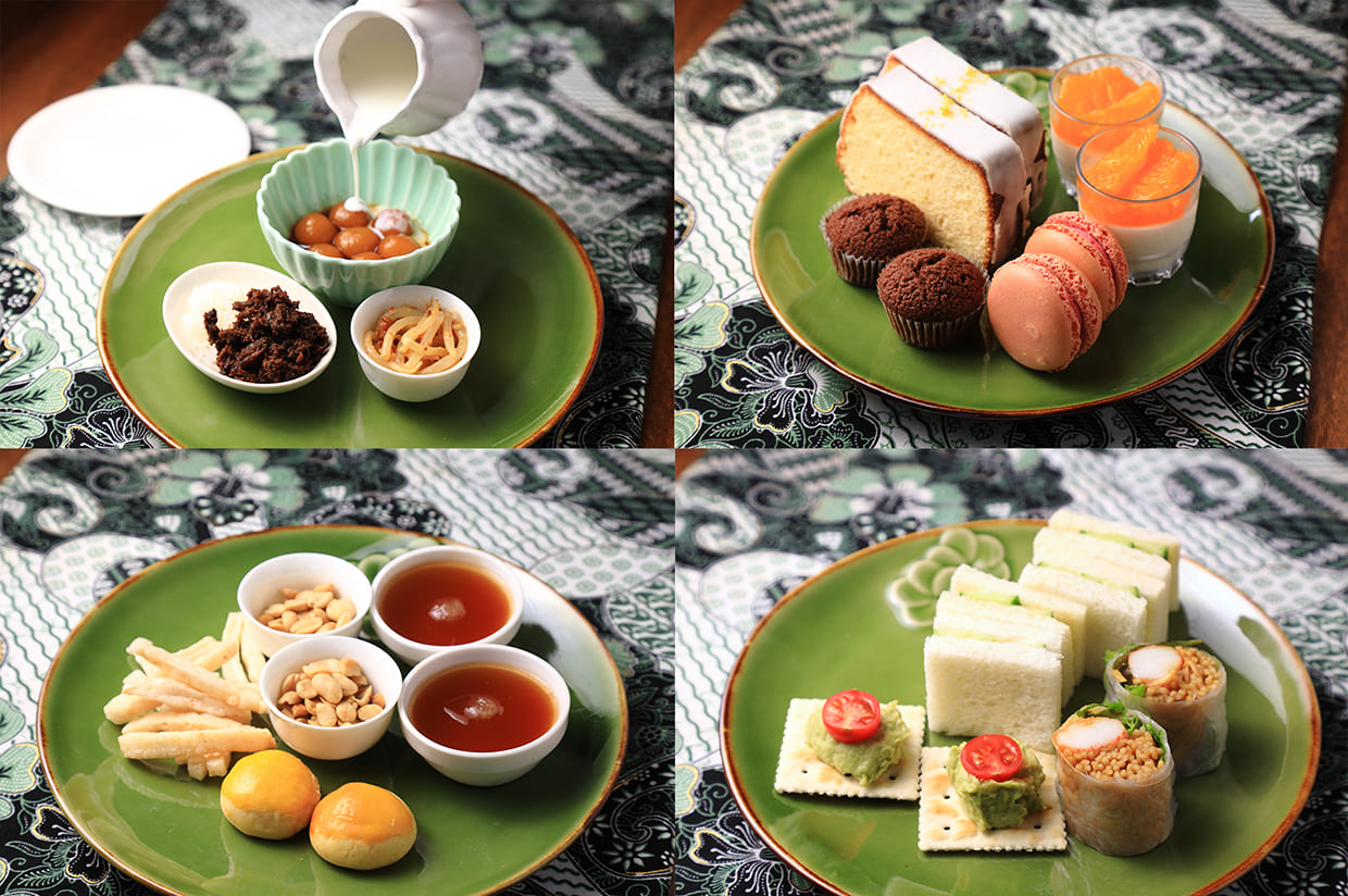 『サイータ』のアフタヌーンティーのプレート寄り