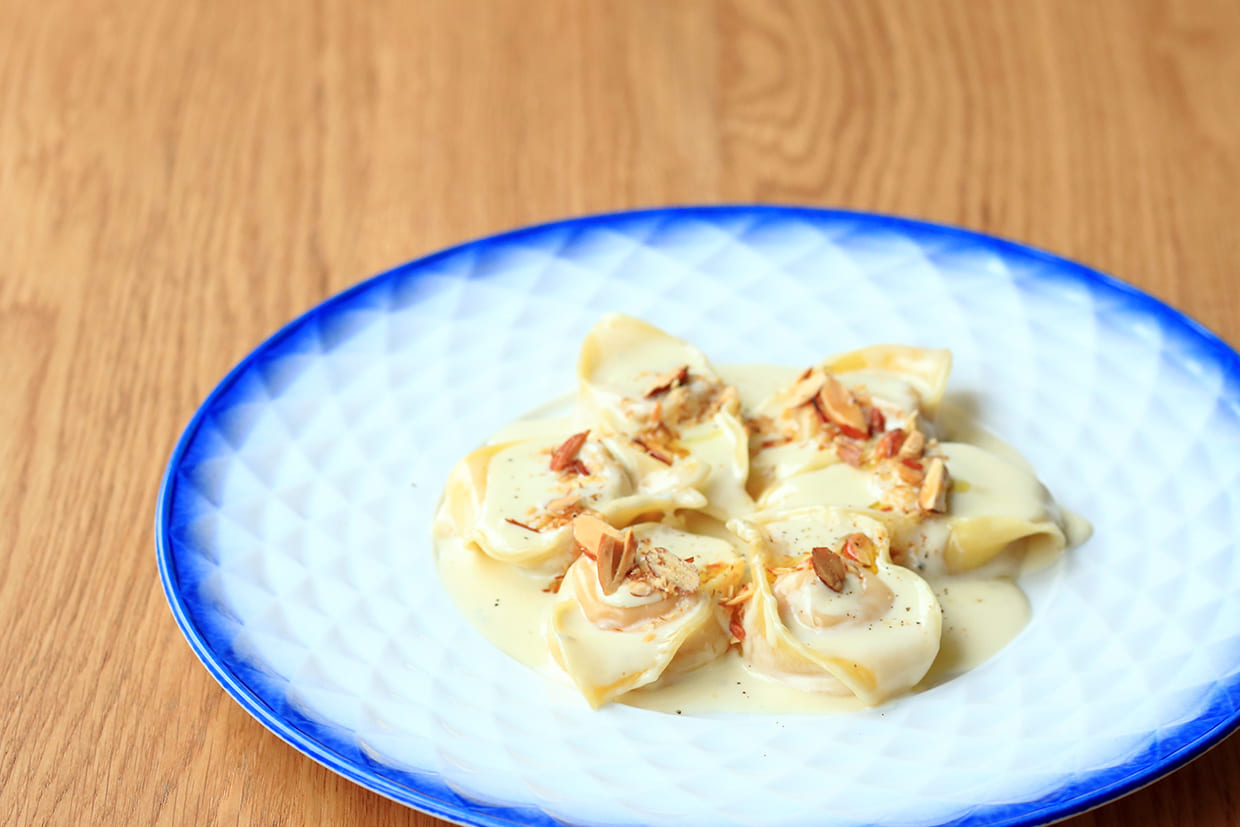 『ダ・イプシロン』のトルテッリ・かぼちゃの詰め物、ゴルゴンゾーラソース