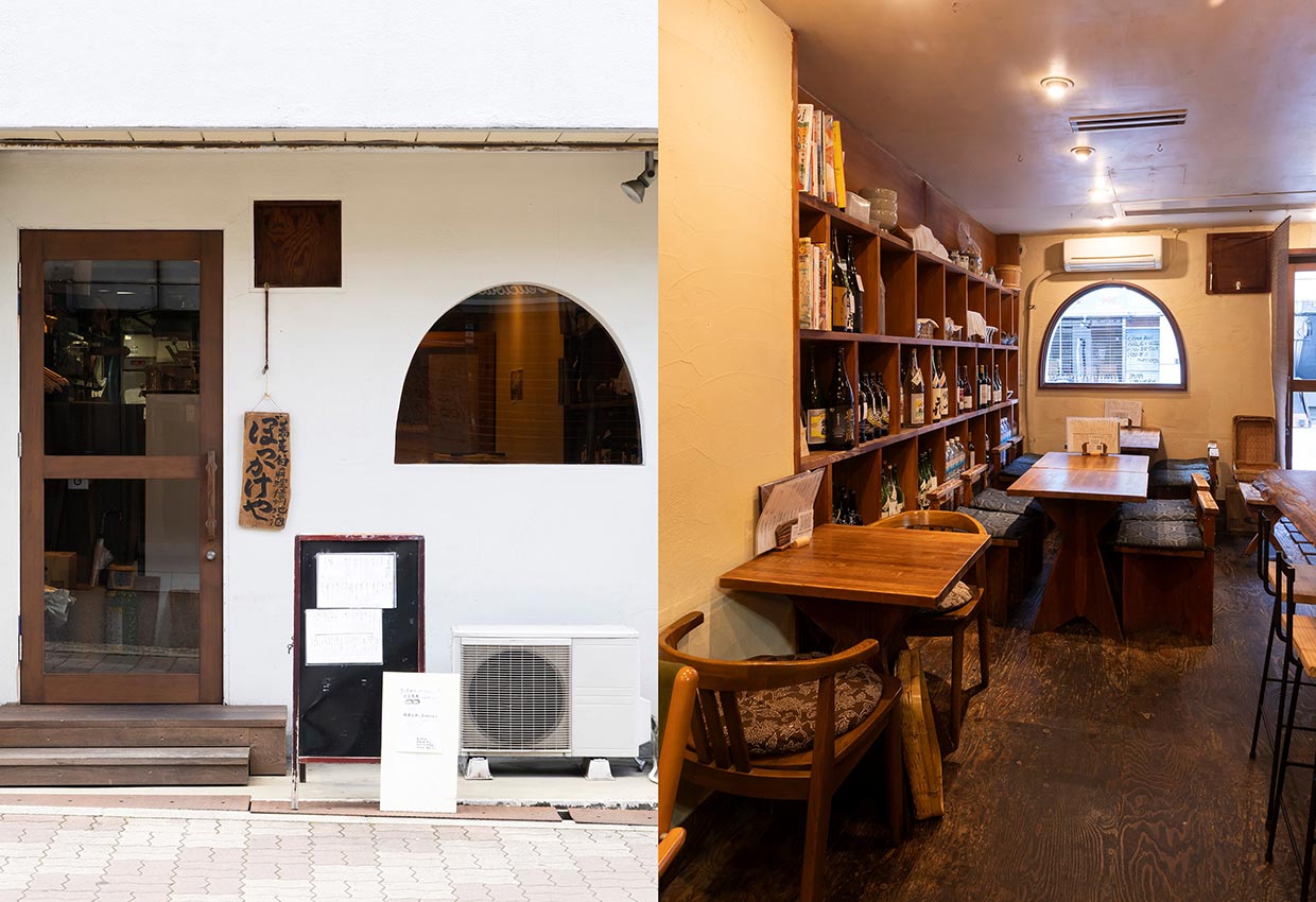 大阪「ぼっかけや」外観と店内