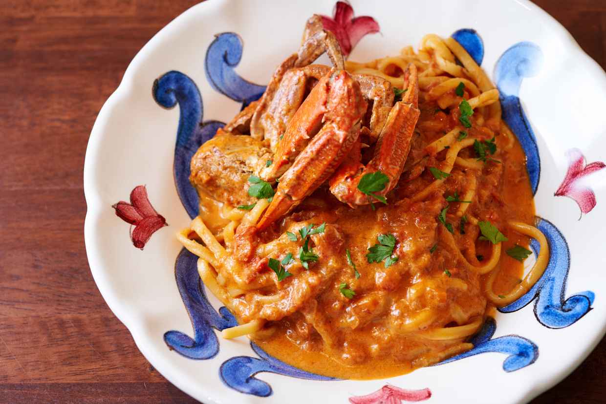『ダニエルズ ポルタ』 の渡り蟹のトマトクリームソースパスタ