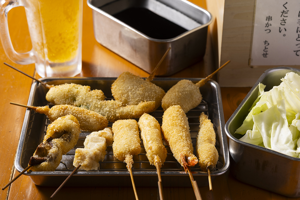 『ちとせ』の串かつセット
