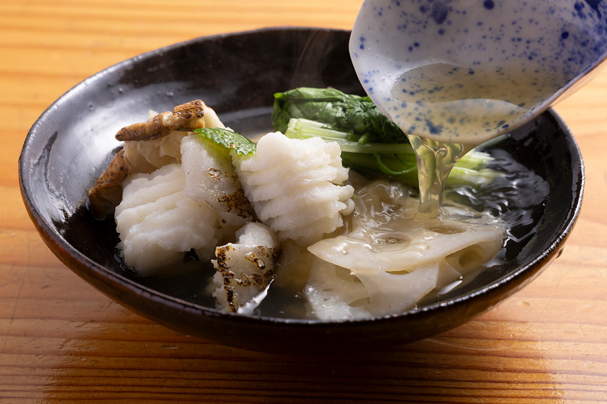 「玄斎」の伝助穴子の吸い鍋