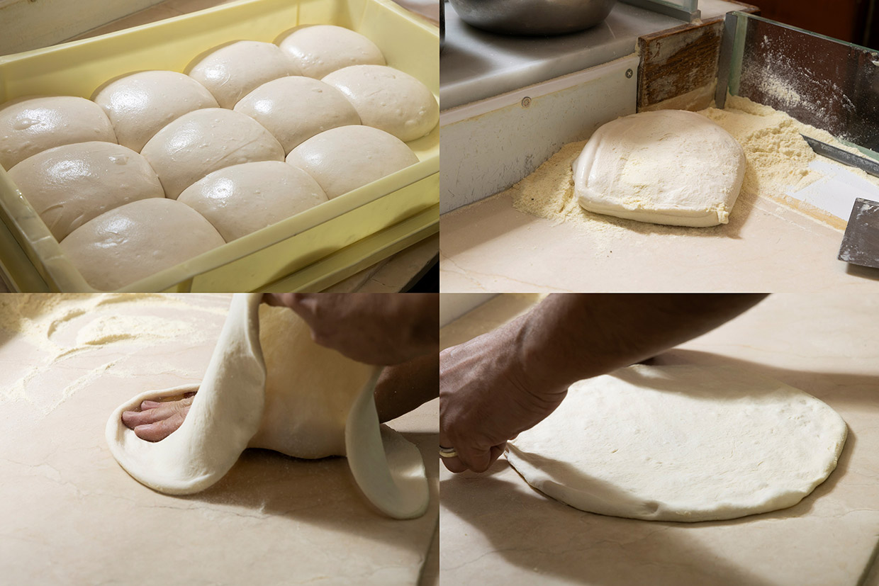 「Pizzeria Azzurri」のピッツァ生地