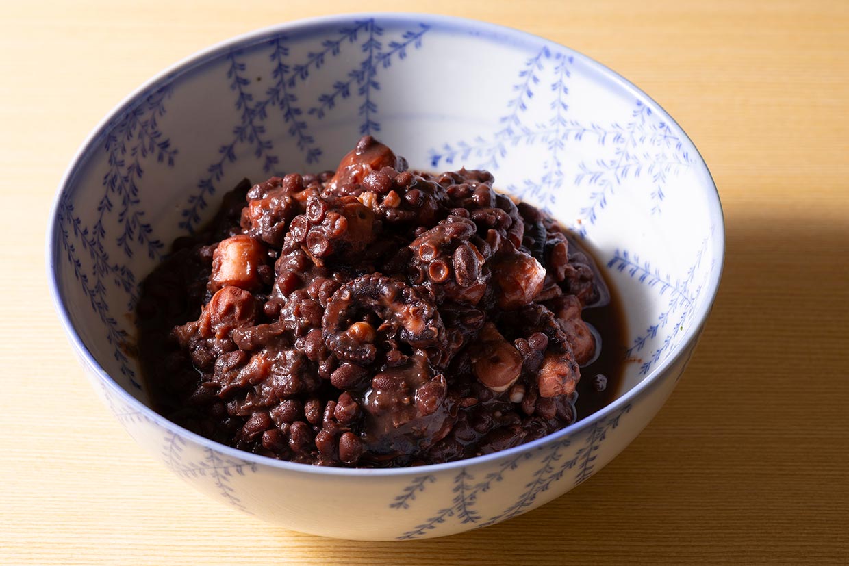『なにわ料理 有』の「麦わら蛸の小倉煮」