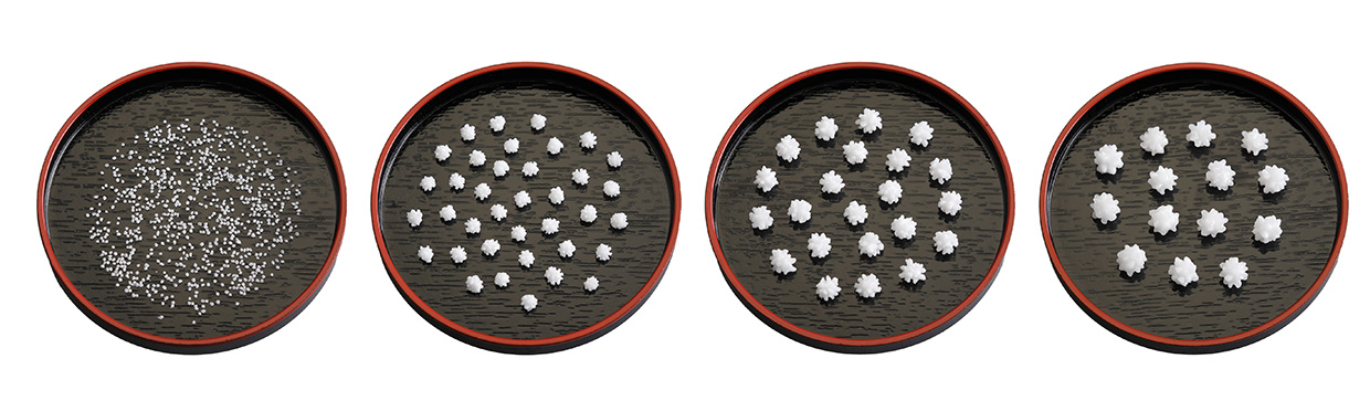 『緑寿庵清水』の金平糖製造工程