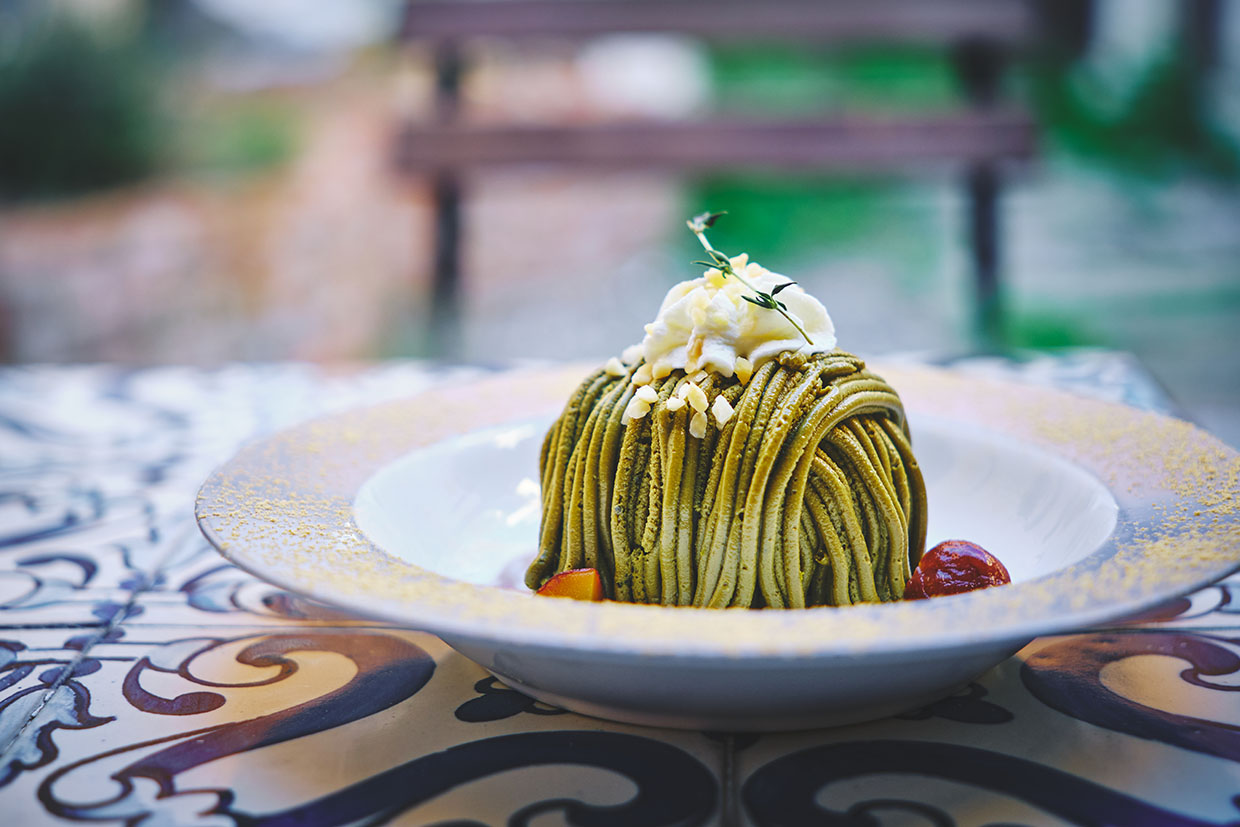 『Sweets Cafe KYOTO KEIZO』の賞味期限10分モンブラン ほうじ茶