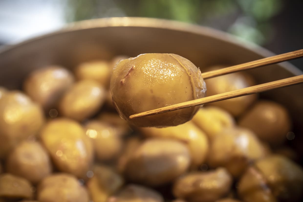 大阪・新町『御菓子司 廣井堂』密煮、持ち上げ