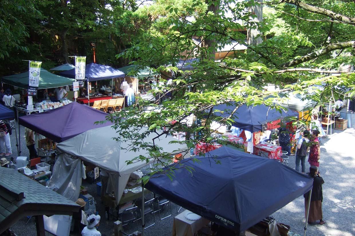 京都吉田山大茶会の会場風景